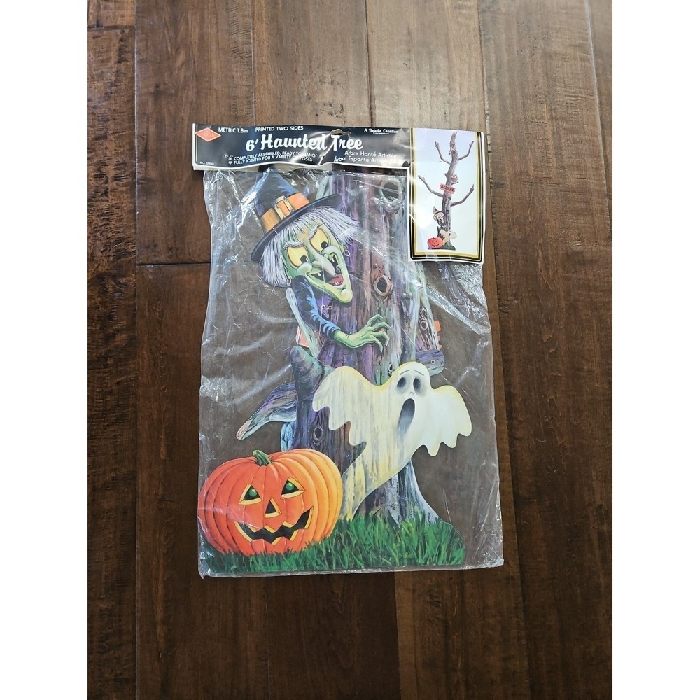 VINTAGE RARE  UNOPENED  1993 BEISTLE Halloween 6ft Jointed Haunted TREE/GHOST